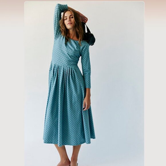 Two Timin Midi Dress Free People XL NW - Picture 1 of 5